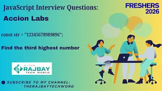 Accion Labs JavaScript Interview Ques Find the 3rd Highest Digit from a String Coding Challenge