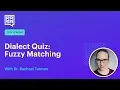 Rasa Livecoding Dialect bot Fuzzy matching