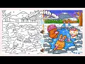 Color With Me Fuzzy Hygge Cozy Winter Scene ASMR