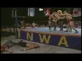 NWA Ric Flair and The Four Horsemen DESTROY The Road Warriors 1986