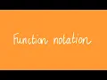 Function notation Unit 3 and 4 VCE Maths Methods