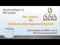 File system vs DBMS with Real World Example Advantages of DBMS over file system TechnonTechTV