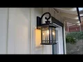 Emliviar Outdoor Wall Light Install Review Clear Seeded Glass 17 Height 22021M