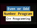 C Even Number Odd Number Program Tutorial User Input