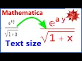 Changing size and color of the outputs in Mathematica