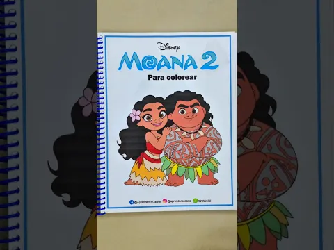 #Moana libro terminado 🌊🌺 Si te😍 dale👍🏽 y subs▶️ para➕ #coloringbook #aprenderencasa  #colorear