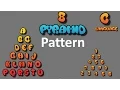 8 Pyramid Pattern Print with ALPHABETS DIGITS - Part 01 C language