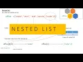 NESTED LIST - Python tutorial for beginners