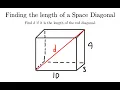 Length of a Space Diagonal in a Rectangular Prism