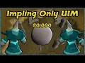 77 Runecrafting from ONLY Essence Implings - Impling Only UIM