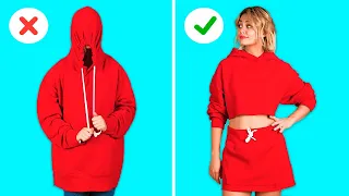 CLOTHING HACKS THAT WON T COST YOU A SINGLE PENNY DIY Clothes Projects by 123 GO GOLD