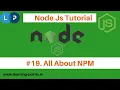 All About NPM What is package json What is package-lock json Node Js Tutorial Learning Points
