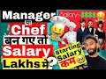 Hotel Management Salary Salary per month after Hotel Management Chef Manager Salary in Hotel