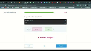 63 AI generated practice Python Developer Sololearn