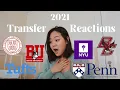 COLLEGE TRANSFER REACTION 2021 Cornell Upenn NYU BC BU Tufts