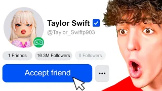 Adding Celebrities On Roblox Until One Plays With Me