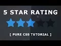 Pure CSS Star Rating Widget - How To Create a Simple Star Rating with Html and CSS