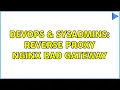 DevOps SysAdmins reverse proxy nginx bad gateway