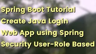 Spring Boot Tutorial Create Java Login Web App using Spring Security and Eclipse