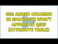 GIS Added columns in SpatiaLite won t appear in QGIS attribute table 3 Solutions