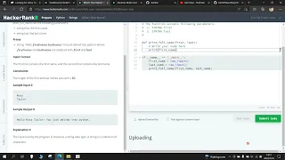 whats your name in Python HackerRank