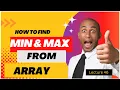 Competitive Coding in JavaScript Find min and max value from a array 46