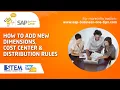 SAP Business One Tips Add New Dimension Cost Center Distribution Rules