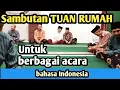 Lagu Contoh SAMBUTAN TUAN RUMAH paling singkat, padat dan jelas, bahasa Indonesia