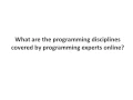 Programming Assignment Experts Online Assist Students In Completing their Assignments