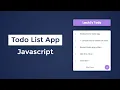 How to Code a To Do List App in Javascript - Learn Javascript Vanilla Javascript Project