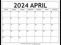 How to get free printable April 2024 calendar - Axnent