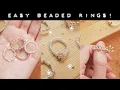 Easy DIY Beaded Rings Minimal White Gold Set for Beginners
