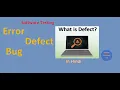 Understanding Error Defect Bug and Failure Hindi Version Pradeep Nailwal