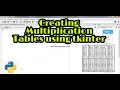 Creating Multiplication Table using Tkinter - By Pranshu Verma