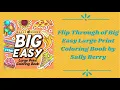 Flip Through Big Easy Large Print Coloring Book by Sally Berry