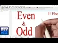 How to find the even and odd number using If Else statement in C