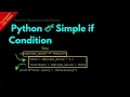 Simple if Condition in Python Telugu Lesson 34 Python For Beginners