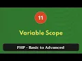 11 Variable Scope PHP Tutorial Basic to Advanced PHP 8 2