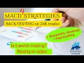 MACD Indicator-1 Does it work Backtested with 4 popular strategies