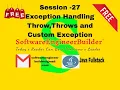 Session - 27 Java FullStack Exception Handling throw Exception