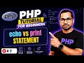 PHP Echo vs Print Difference Between echo and print in PHP Complete Tutorial in Hindi