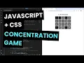Build a Concentration game with HTML CSS and JavaScript