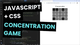Build a Concentration game with HTML CSS and JavaScript