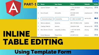 Inline Table Editing Angular 15 angular tutorials angular tutorial for beginners Part-1