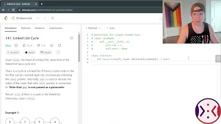 Yukaria Code Solving Leetcode 141 Linked List Cycle in Python