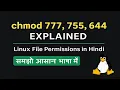 chmod 777 755 644 Explained in Hindi Linux File Permissions Numbers ka Matlab