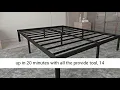 Heavy Duty Non-Slip California King Size Bed Frame with Steel Slat Support