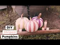 DIY Striped Pumpkins Painted Pumpkin Ideas