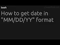 How to get date in YY format