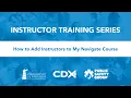 How to Add Instructors to My Navigate Course